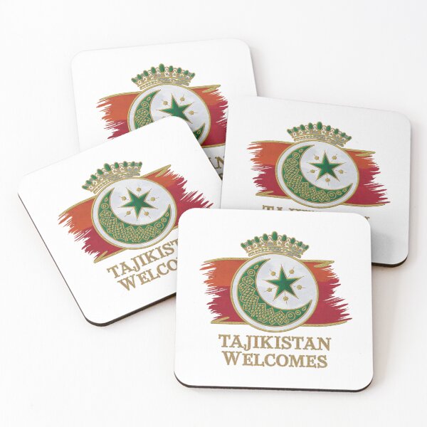 Item preview, Tajikistan Welcomes Flag Map Dushanbe, Amu-daria River designed and sold by AnimalsDH305.