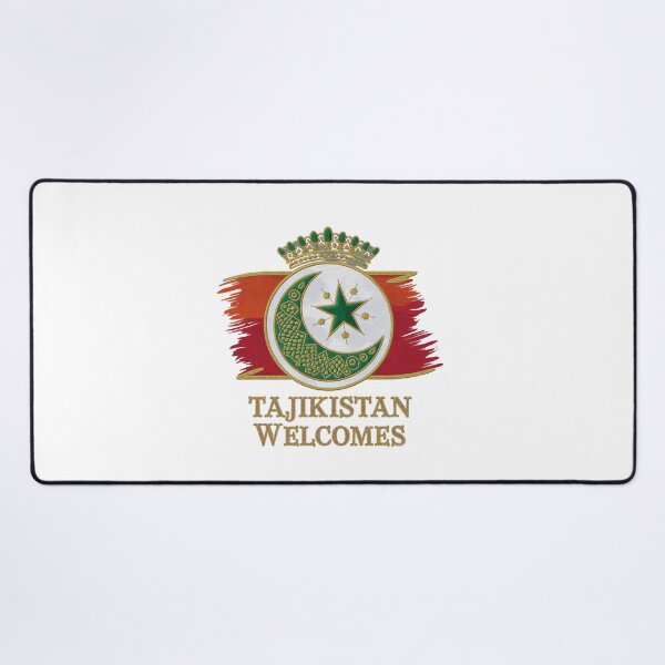 Item preview, Tajikistan Welcomes Flag Map Dushanbe, Amu-daria River designed and sold by AnimalsDH305.