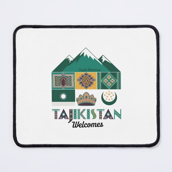 Item preview, Tajikistan Welcomes Flag Map Dushanbe, Amu-daria River designed and sold by AnimalsDH305.