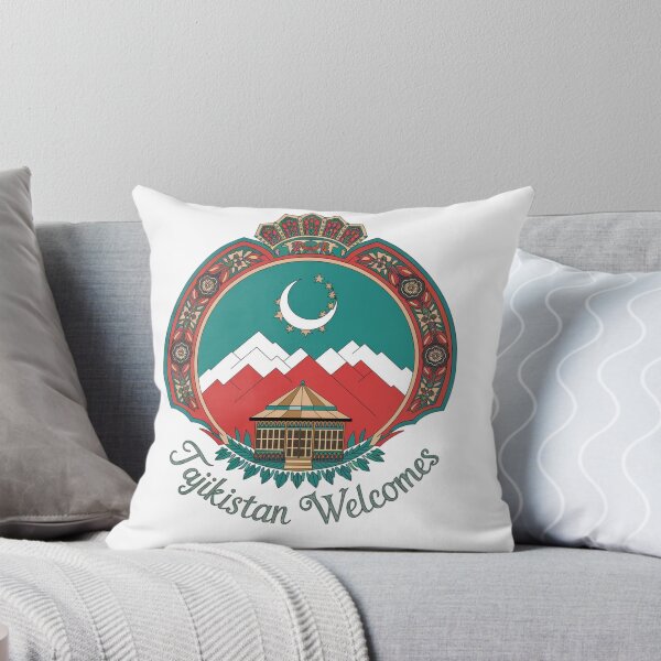 Item preview, Tajikistan Welcomes Flag Map Dushanbe, Amu-daria River designed and sold by AnimalsDH305.