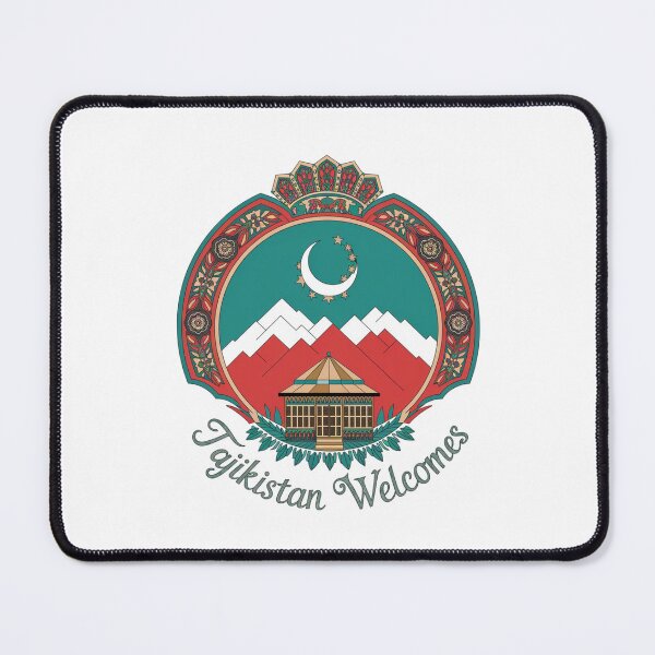 Item preview, Tajikistan Welcomes Flag Map Dushanbe, Amu-daria River designed and sold by AnimalsDH305.