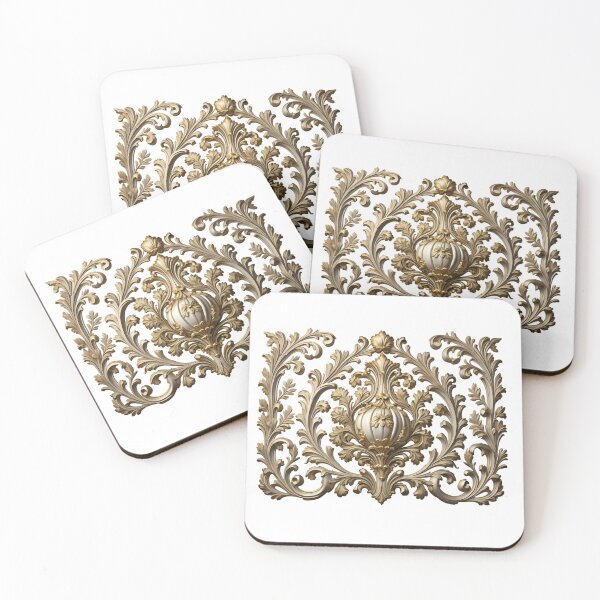 Item preview, Golden Baroque Ornament Detailed Architectural Relief Design designed and sold by gallofoto.