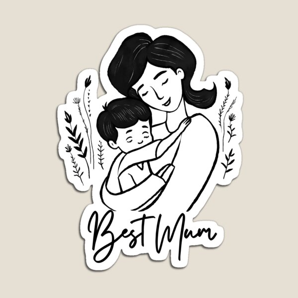 Item preview, Best Mum – Mom & Son, Mother and Child Hug, Mother's Day designed and sold by holapo.