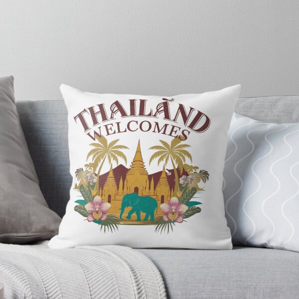 Item preview, Thailand Welcomes Flag Map Bangkok, Menam River designed and sold by AnimalsDH305.