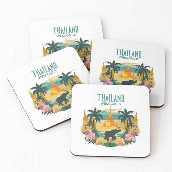 Item preview, Thailand Welcomes Flag Map Bangkok, Menam River designed and sold by AnimalsDH305.