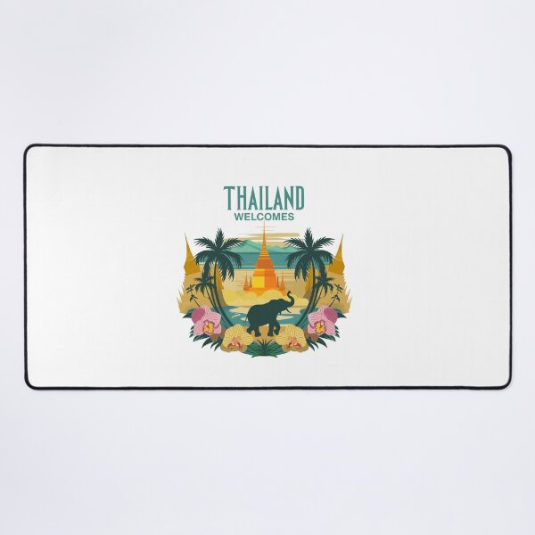 Item preview, Thailand Welcomes Flag Map Bangkok, Menam River designed and sold by AnimalsDH305.