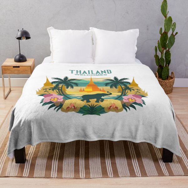 Item preview, Thailand Welcomes Flag Map Bangkok, Menam River designed and sold by AnimalsDH305.