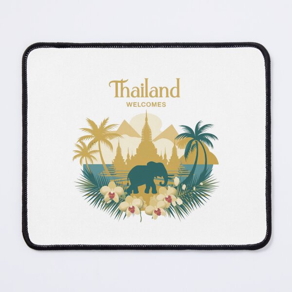 Item preview, Thailand Welcomes Flag Map Bangkok, Menam River designed and sold by AnimalsDH305.