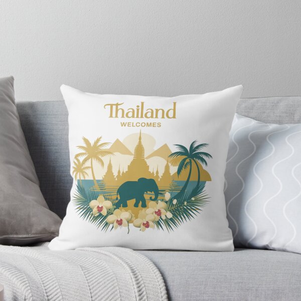 Item preview, Thailand Welcomes Flag Map Bangkok, Menam River designed and sold by AnimalsDH305.