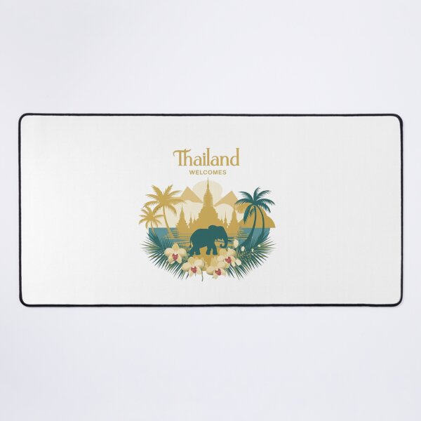Item preview, Thailand Welcomes Flag Map Bangkok, Menam River designed and sold by AnimalsDH305.