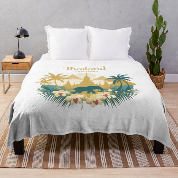 Item preview, Thailand Welcomes Flag Map Bangkok, Menam River designed and sold by AnimalsDH305.