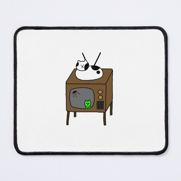 Item preview, a Cat on the old television designed and sold by superbaechoo.