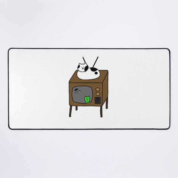 Item preview, a Cat on the old television designed and sold by superbaechoo.