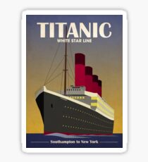 Titanic Ocean Liner Art Deco Print Sticker