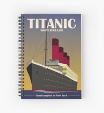 Titanic Ocean Liner Art Deco Print Spiral Notebook