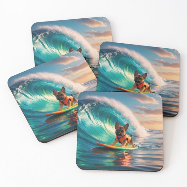 Item preview, puppy surfing on big wave designed and sold by jackoslimited.