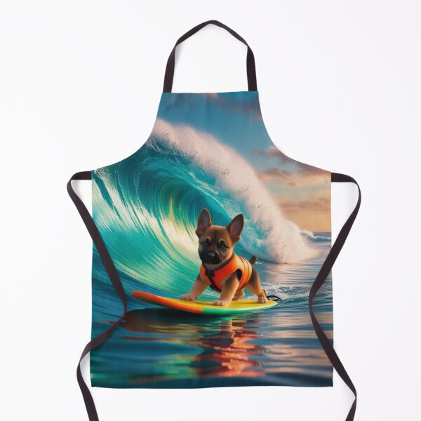 Item preview, puppy surfing on big wave designed and sold by jackoslimited.