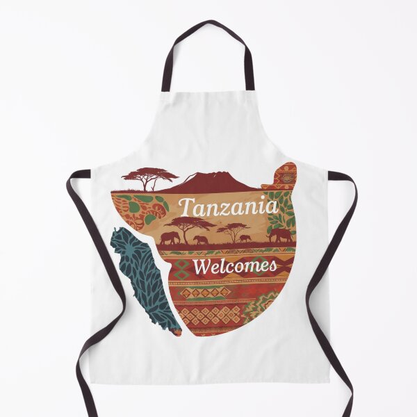 Item preview, Tanzania Welcomes Flag Map Kilimanjaro, Zanzibar, Lake Victoria, designed and sold by AnimalsDH305.
