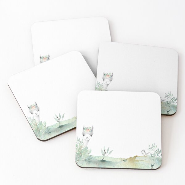 Item preview, Enchanted Watercolor Woodlands ft. Llama designed and sold by heiLUNA.