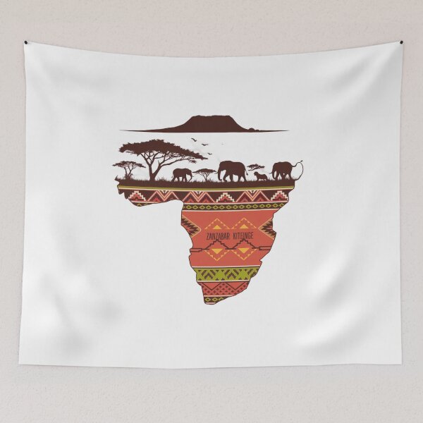 Item preview, Tanzania Welcomes Flag Map Kilimanjaro, Zanzibar, Lake Victoria, designed and sold by AnimalsDH305.