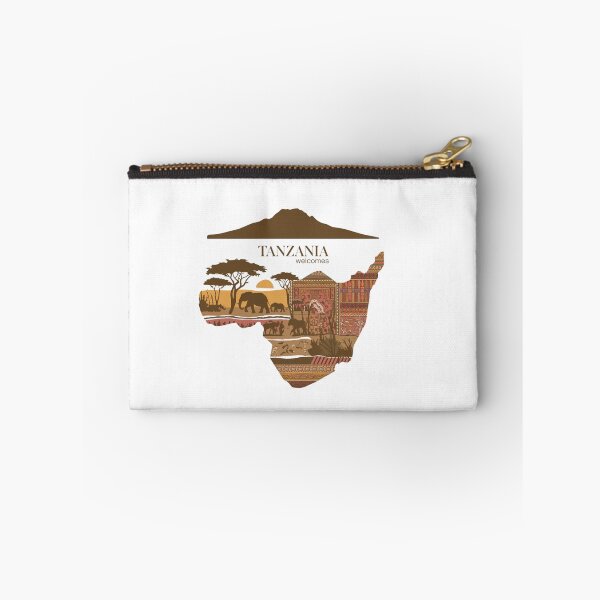 Item preview, Tanzania Welcomes Flag Map Kilimanjaro, Zanzibar, Lake Victoria, designed and sold by AnimalsDH305.