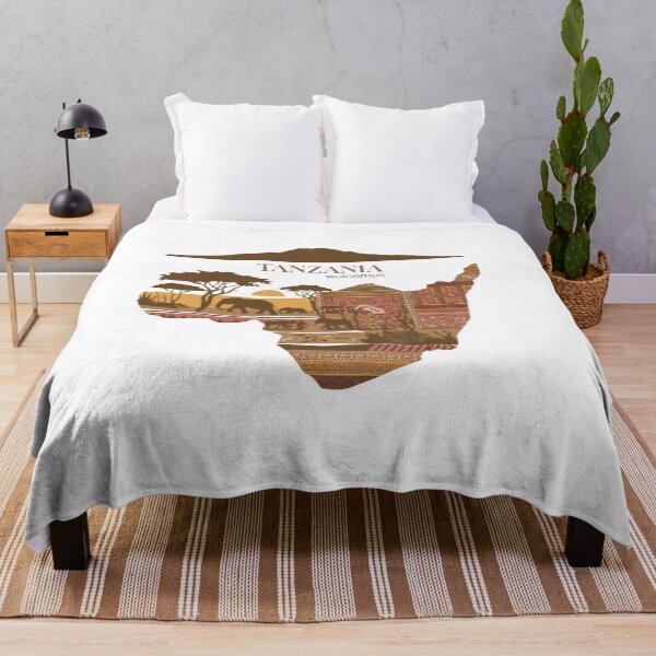 Item preview, Tanzania Welcomes Flag Map Kilimanjaro, Zanzibar, Lake Victoria, designed and sold by AnimalsDH305.