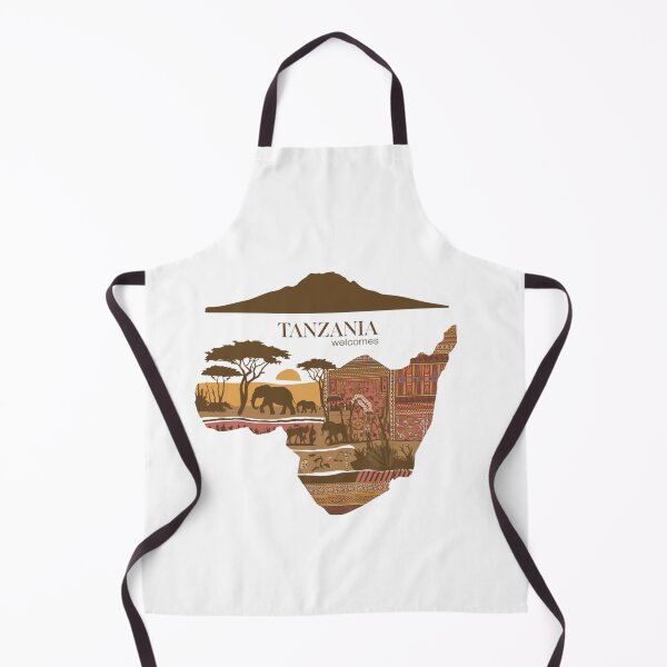 Item preview, Tanzania Welcomes Flag Map Kilimanjaro, Zanzibar, Lake Victoria, designed and sold by AnimalsDH305.