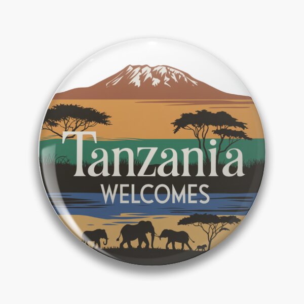 Item preview, Tanzania Welcomes Flag Map Kilimanjaro, Zanzibar, Lake Victoria, designed and sold by AnimalsDH305.