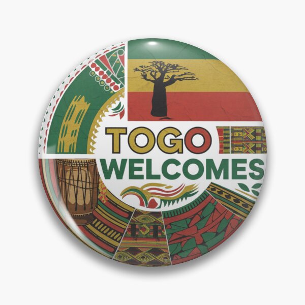 Item preview, Togo Welcomes Flag Map Lomé, Togo mountains designed and sold by AnimalsDH305.