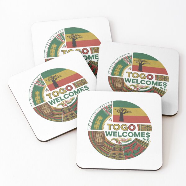 Item preview, Togo Welcomes Flag Map Lomé, Togo mountains designed and sold by AnimalsDH305.