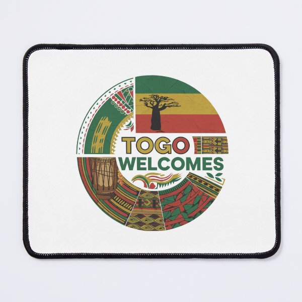 Item preview, Togo Welcomes Flag Map Lomé, Togo mountains designed and sold by AnimalsDH305.