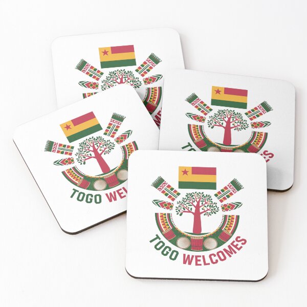 Item preview, Togo Welcomes Flag Map Lomé, Togo mountains designed and sold by AnimalsDH305.