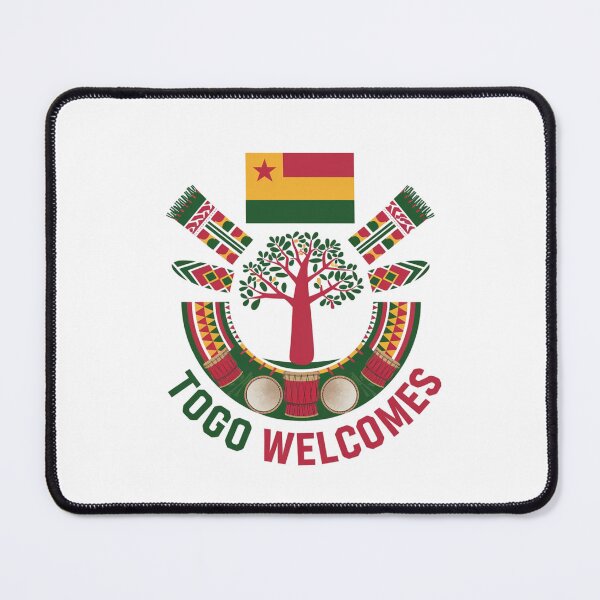 Item preview, Togo Welcomes Flag Map Lomé, Togo mountains designed and sold by AnimalsDH305.