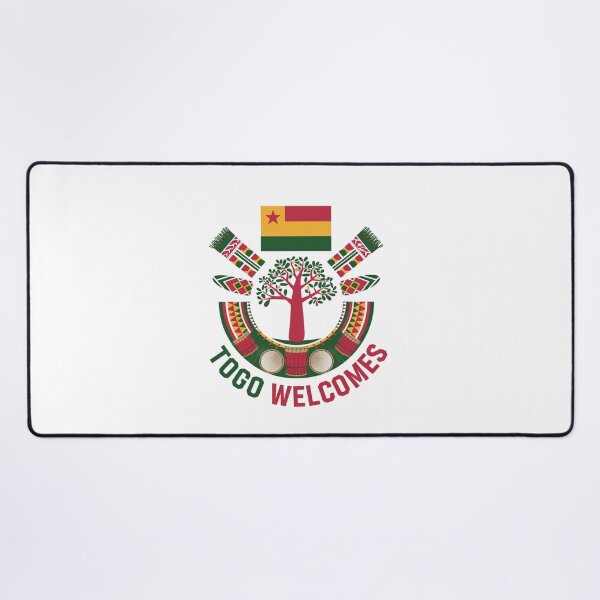 Item preview, Togo Welcomes Flag Map Lomé, Togo mountains designed and sold by AnimalsDH305.
