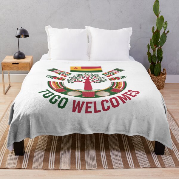 Item preview, Togo Welcomes Flag Map Lomé, Togo mountains designed and sold by AnimalsDH305.