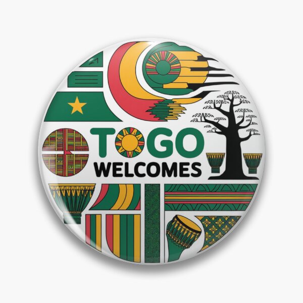 Item preview, Togo Welcomes Flag Map Lomé, Togo mountains designed and sold by AnimalsDH305.