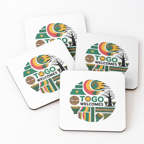Item preview, Togo Welcomes Flag Map Lomé, Togo mountains designed and sold by AnimalsDH305.