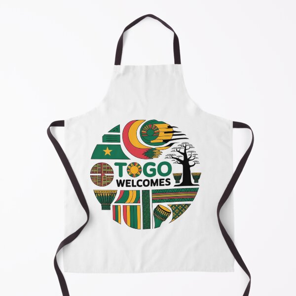 Item preview, Togo Welcomes Flag Map Lomé, Togo mountains designed and sold by AnimalsDH305.