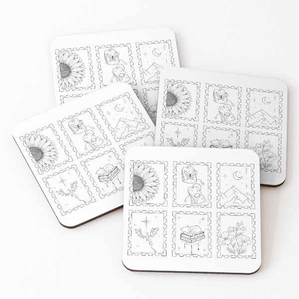 Item preview, Stamps of dreams, magic and flowers designed and sold by The-Fluffy-Paws.