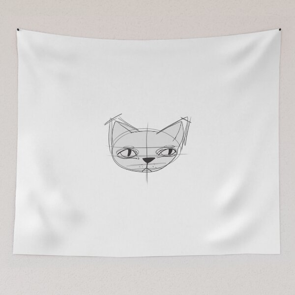 Item preview, cat head sketch  designed and sold by Kalhanne.