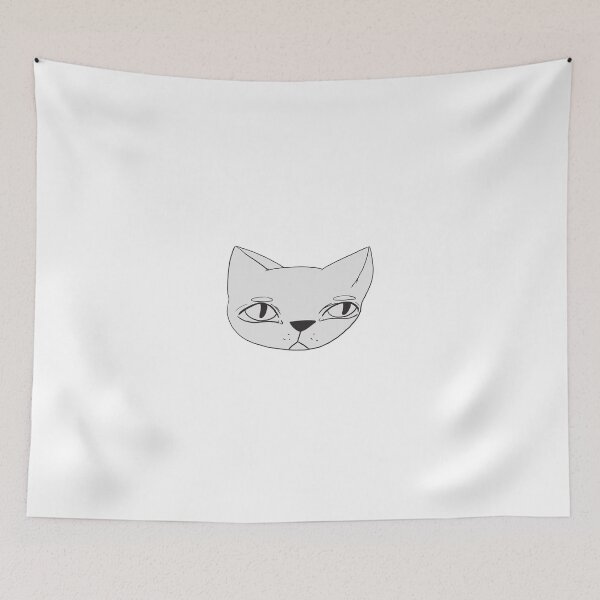 Item preview,  monochrome cat head  designed and sold by Kalhanne.