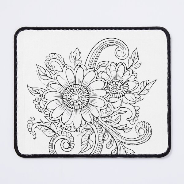 Item preview, Flower #2 Coloring Page Pattern  designed and sold by DavidColoring.