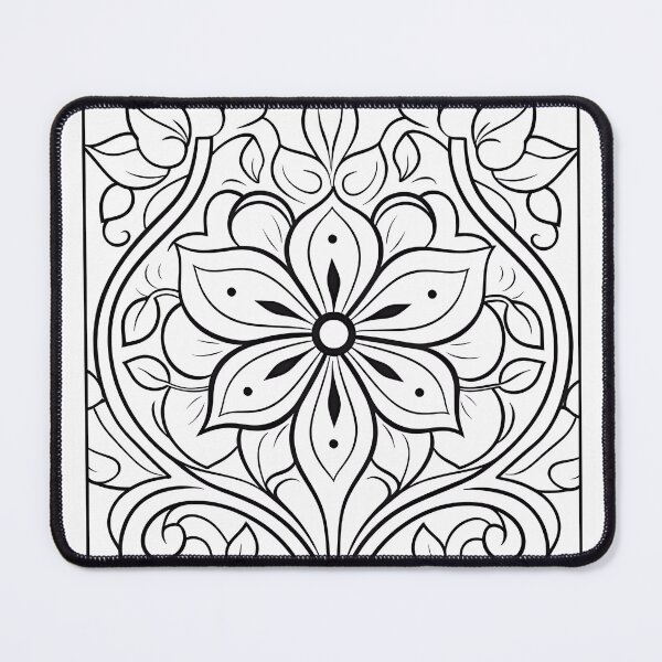 Item preview, Flower #4 Coloring Page Pattern  designed and sold by DavidColoring.