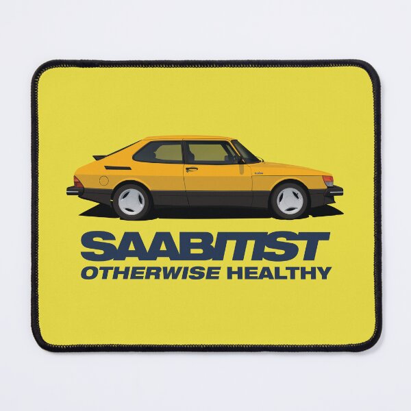 Item preview, Saabitist, otherwise healthy - yellow SAAB 900 Turbo Aero designed and sold by knappidesign.