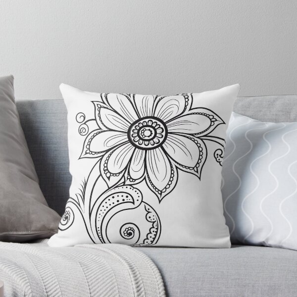 Item preview, Flower #5 Coloring Page Pattern  designed and sold by DavidColoring.