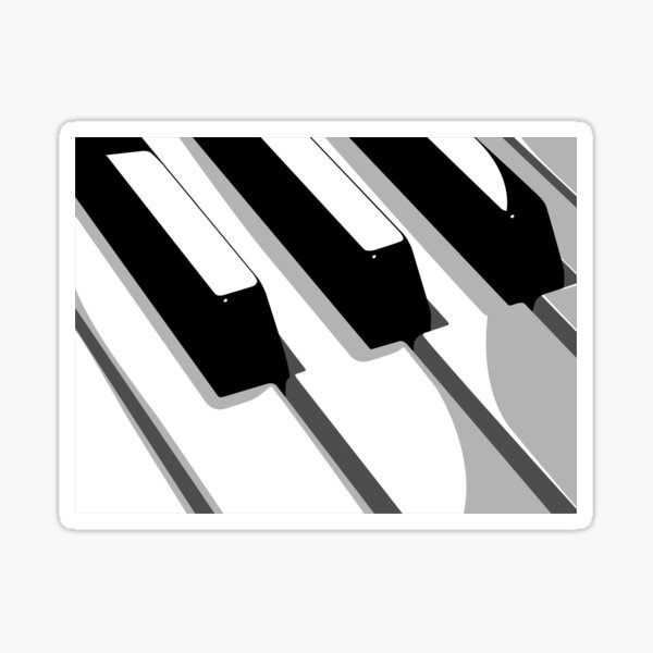 Autocollant Piano Autocollant Vector Illustration De Dessin Animé PNG ,  Conception Dautocollant Avec Des Touches De Piano De Dessin Animé Isolées,  Autocollant PNG et vecteur pour téléchargement gratuit