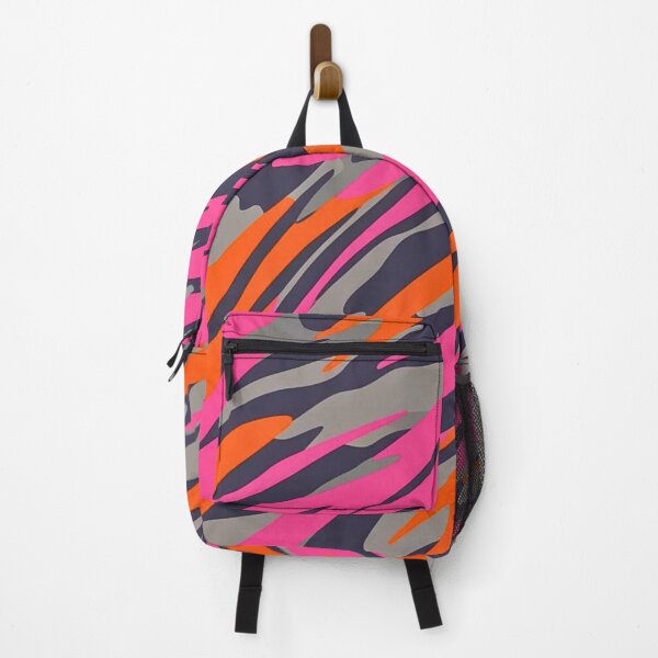 Item preview, Dynamic Tiger Stripe Camouflage Pattern with Vibrant Pink Gray Orange Hues designed and sold by CamouflageLab.