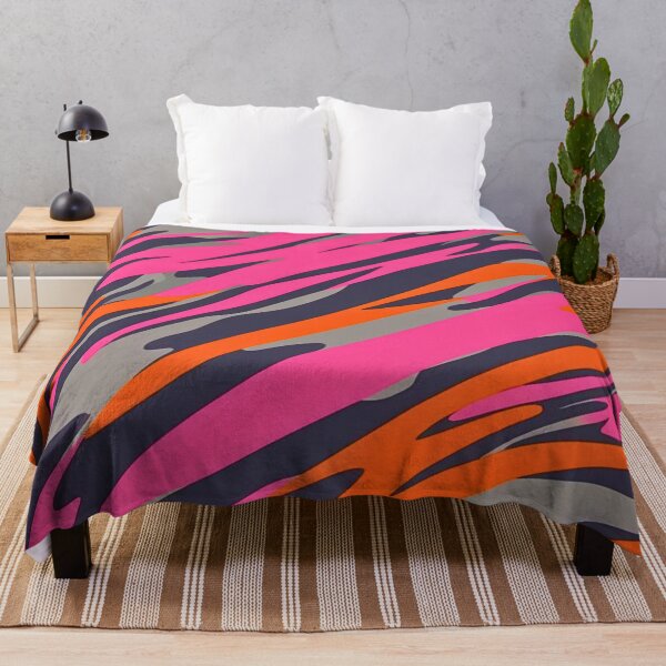 Item preview, Dynamic Tiger Stripe Camouflage Pattern with Vibrant Pink Gray Orange Hues designed and sold by CamouflageLab.