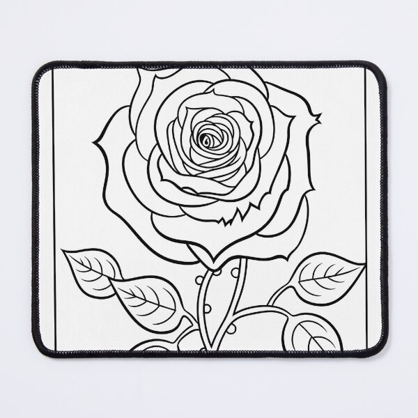 Item preview, Flower Rose Coloring Page Pattern  designed and sold by DavidColoring.