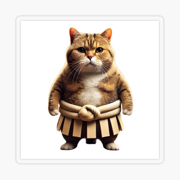 Item preview, Sumo Wrestler Sticker – Cute Japanese Sumo Art designed and sold by MomoPopDesigns.